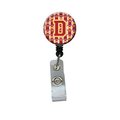 Carolines Treasures Letter D Football Cardinal and Gold Retractable Badge Reel CJ1070-DBR